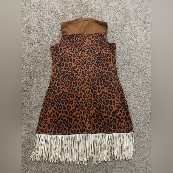 Oyrosy Leopard Tassel Dress Size Medium - Picture 3 of 5